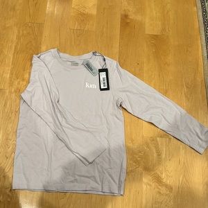 Kith Kids Long Sleeve Shirt in Light Gray